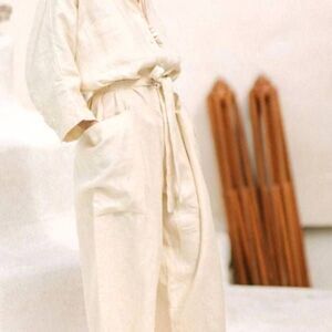 Myrah Penaloza Mars Playsuit  in tan missing waist tie!